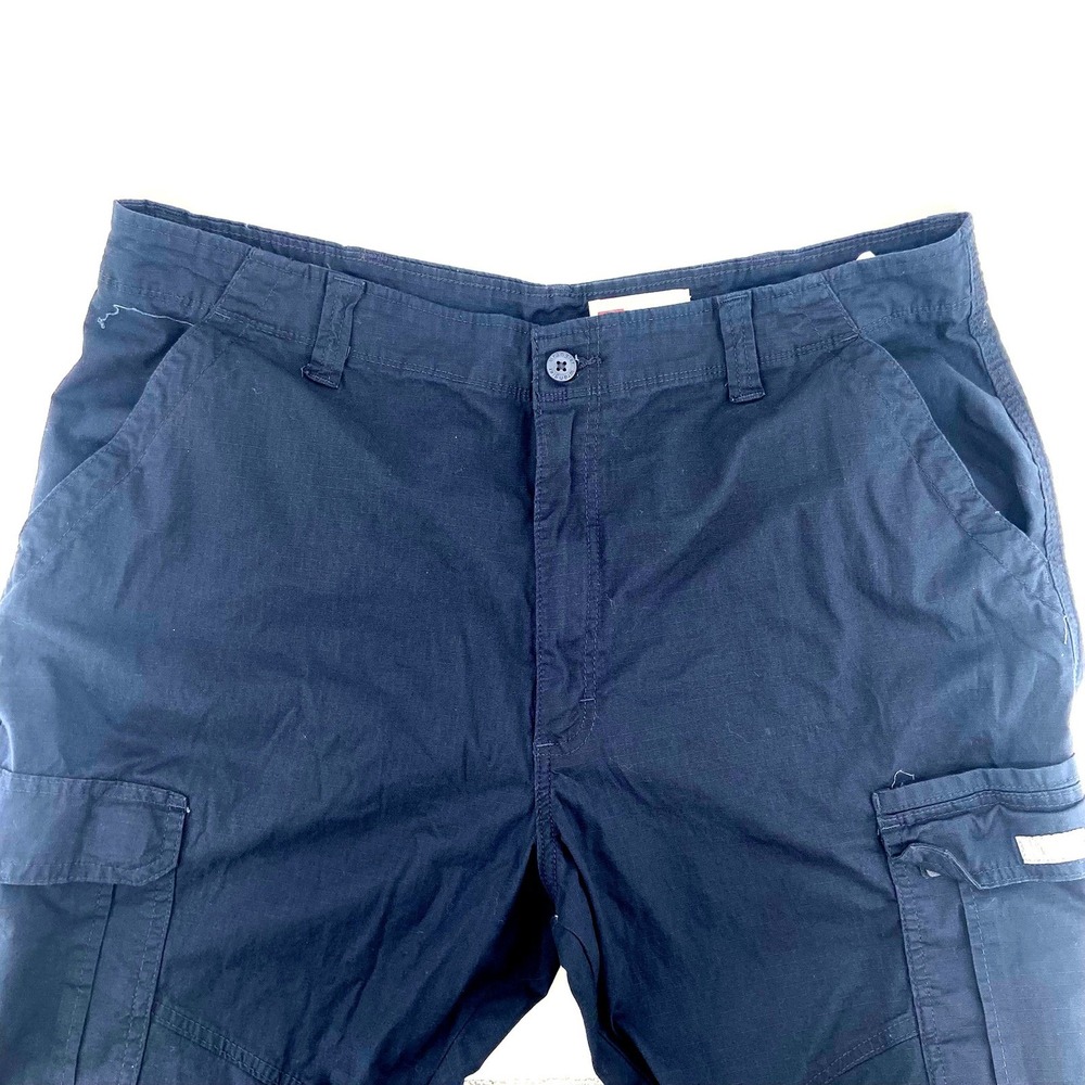 Wrangler Mens Cargo Pants Outdoor Casual Utility Stretch Workwear Navy 42x30